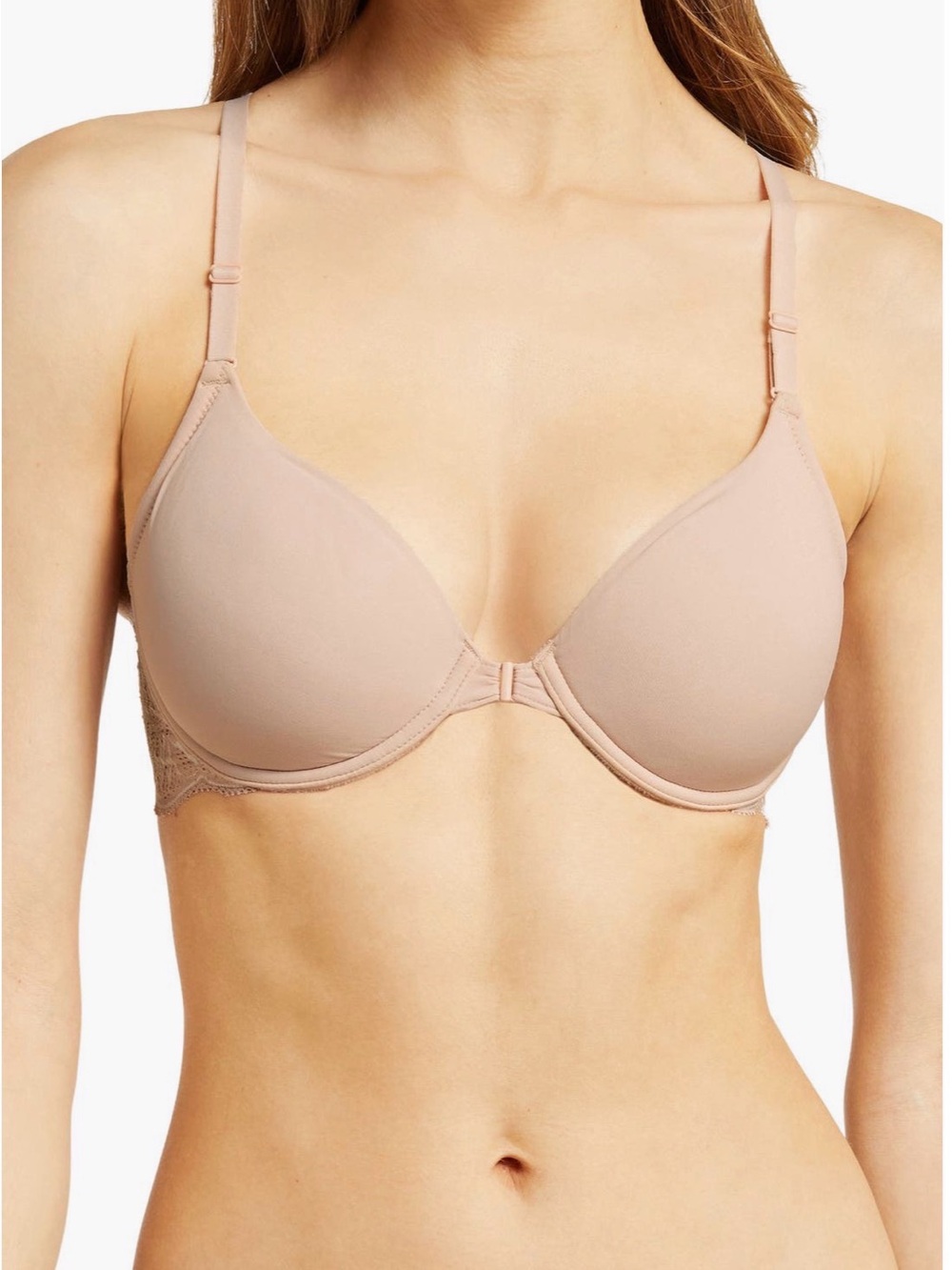 NWOT Natori Euphoria Front Close Contour Underwire Bra Beige $78 MSRP